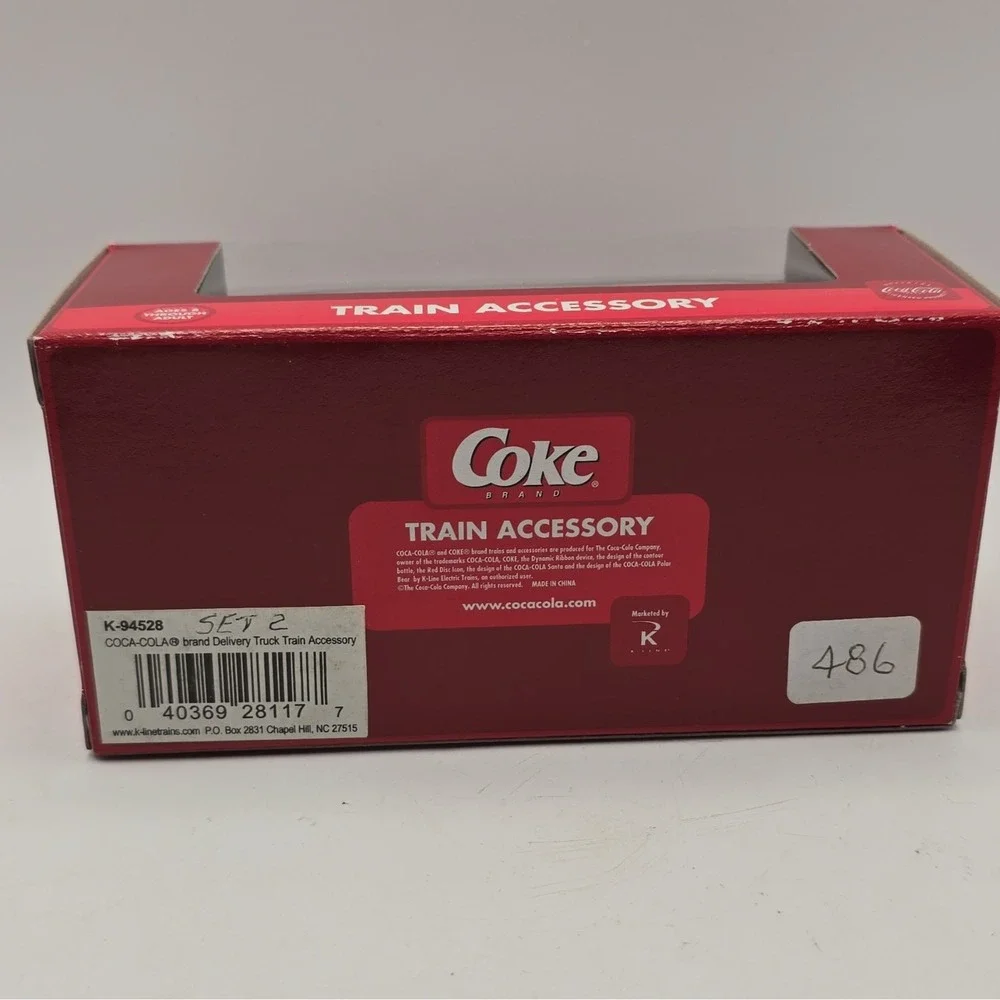 Coca-Cola O Gauge Diecast Coke Red Delivery Truck Train Accessory K-94528